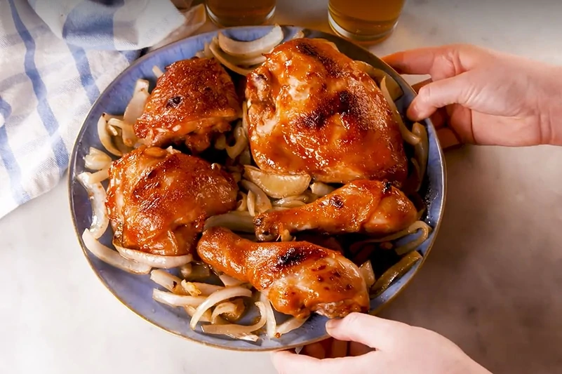 BBQ chicken in the oven